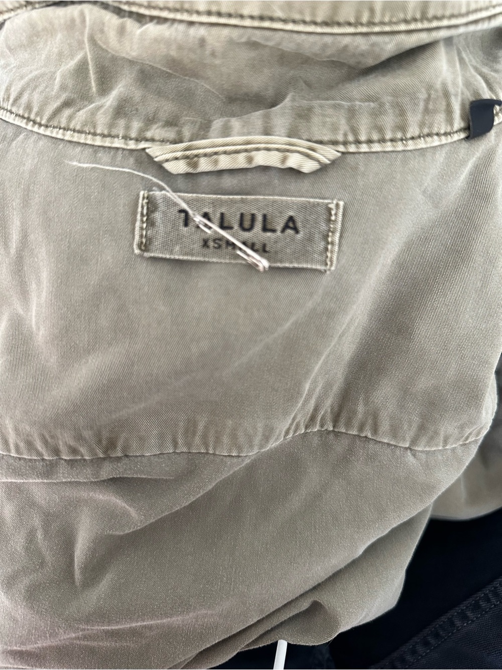 $160 Talula Hooded Utility Jacket in Olive - Picture 3 of 3